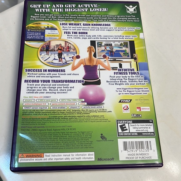 XBOX 360 KINECT “ The Biggest Loser Ultimate Challenge” - Picture 2 of 3